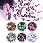 6 cores / set prego Sequins 3D diamante colorido Acessório Glitter faísca Manicure Prego