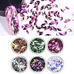 6 Cores / Set Prego Sequins 3d Diamante Colorido Manicure Glitter Faísca Prego Acessórios
