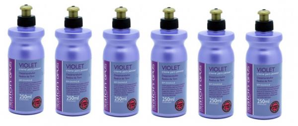 6 Creme de Pentear Salon Opus Violet 250ml