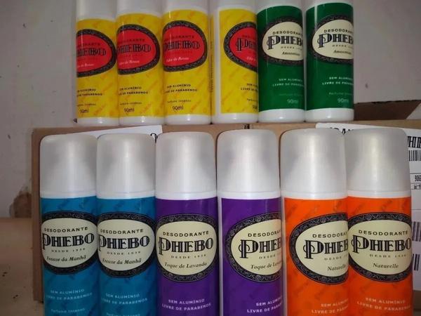 6 Desodorante Phebo Spray 90 Ml Sortidos