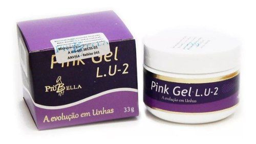 6 Gel Alongamento Rosa Piu Bella Pink Gel Lu2 33 Gramas - Piubella