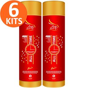 6 Kit Zap Professional Escova Progressiva Protelife 2x1 Litro