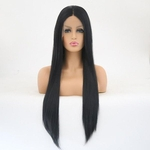 26" Lace Wigs Ombre Synthetic Lace Front Wig For Women Black Lace Front Wig Long Natural Straight Hair Wigs For Women Party Cosplay