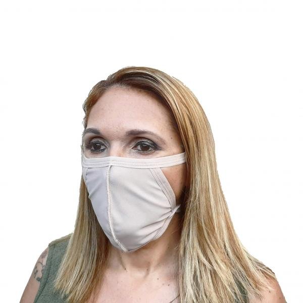 6 Máscaras de Proteção Facial não Descartável Biobela - Cor Bege