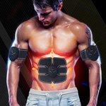 6 Modo EMS Formação Muscle engrenagem Estimulador Abdominal Arm Fit Forma do Corpo Kit queima ferramenta de fitness Fat Exercício (Cor: Preto)