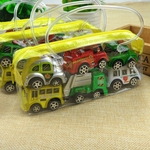 6 Pieces bonito Retrocesso do carro do brinquedo dos desenhos animados Inércia Retrocesso Car Set Toy para miúdos e as crianças