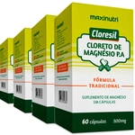 6 Potes Cloresil (Cloreto Magnésio P.A.) 500mg 60cps Maxinutri