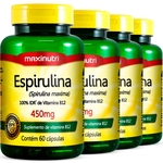 6 Potes Espirulina 450mg 60 cápsulas Maxinutri