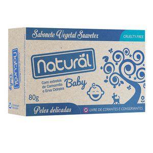 6 Sabonetes Natural Suavetex Baby com Extratos de Camomila e Erva Cidreira 80g