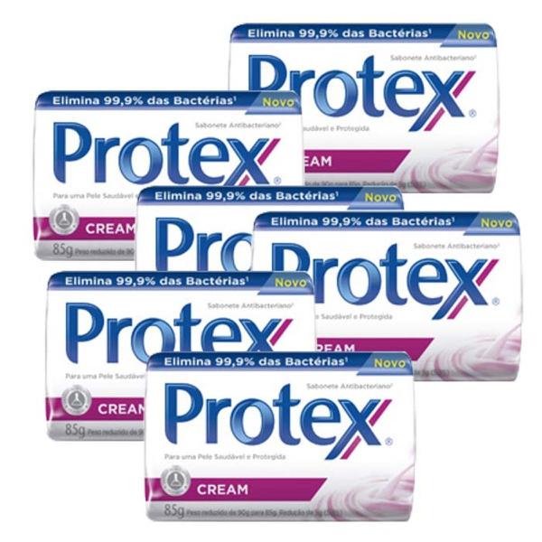 6 Sabonetes Protex Cream 85g Cada