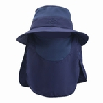360 Degree Sunscreen Pesca protetor facial respirável Cap Bucket Hat Chapéu de Sol