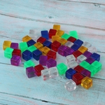 60 Partes Dados Em Branco Transparente Seis Dados Multicoloridos Tomados Partido Para Jogos Das Crianças