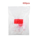 600pcs Plástico falsificação falso unhas Dicas unhas artificiais para UV Gel Practice (Branco)