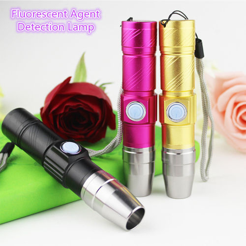 365nm USB fluorescente Agent Detection Lamp Purple-luz da tocha Jade Nota Luz Detecção