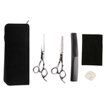 6in Hair Flat Cutting Scissors Stainless Steel Barber Shears Professional Hairdressing Tool Set
