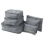 6pcs Kit de viagem Roupa Lavandaria secreto saco de armazenamento da embalagem bagagem Organizer Bag
