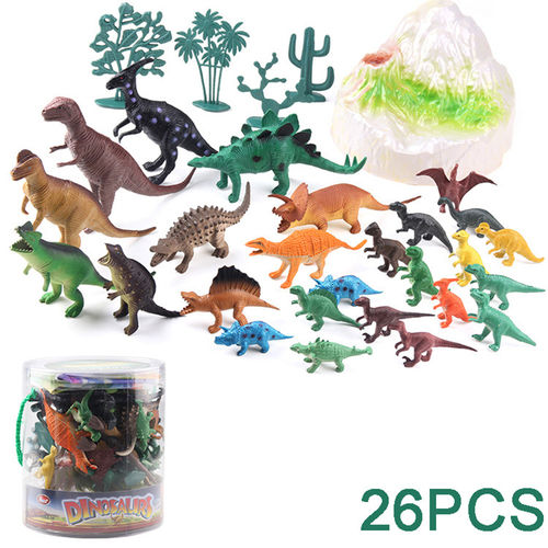 26pcs Mini Simular dinossauros DIY Building Blocks Set Brinquedos Educativos para Crianças