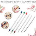 6pcs Nail Art Design Escova Pontilhando Pintura Desenho Listra Liner Pen Tool Set