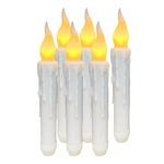 6PCS pilhas Flameless LED Taper Candles luzes