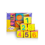 6pcs / Set 7cm Baby Fraldas de Pano Blocos de Construção com Chocalho Crianças Coloridas do Enigma Brinquedos de Pano