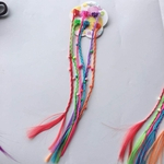 6pcs / set crianças Menina Cachos colorido vívido clipes de cor peruca de cabelo tranças