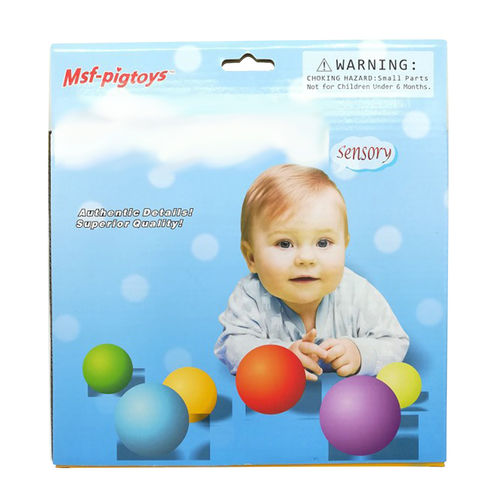 6pcs / Set educacionais do bebê Grasping Bola Crianças Mão Pegar Massagem sensoriais Bola Brinquedos