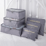 6pcs / Set Multifuncional Thicken Bag armazenamento de roupas de Viagem Shoes bagagem Organizar