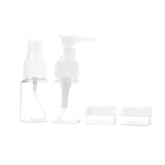 6pcs / Set portátil reutilizável Vazio maquiagem frasco de spray Kit Loção Creme Container (Branco)