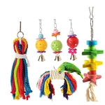 Aves brinquedo 6pcs / Set Sino gaiola balanço pendurado brinquedo de pássaro do papagaio Pet