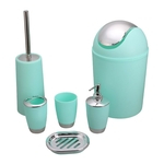 6pcs / Set Trash Can WC escova distribuidor do sabão líquido Box Cup porta-escovas Conjunto para banho Casa de banho set