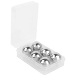 6Pcs Stainless Steel Ice Cube Whiskey Vodka Stones Ball Ice Chiller Stone Beer Wine Cooling Bal