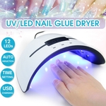 36W Secador de esmaltes Pro UV 12LEDs Lâmpada Acrílico Gel de cura Luz Manicure Timer
