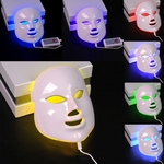 7 Cores LED Photon elétrica Facial Máscara Tester rejuvenescimento da pele Anti Acne remoção do enrugamento Terapia Hidratante Brightening Complexion