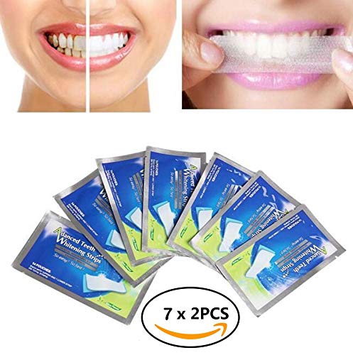 7 Pcs / 14 Pcs Avançado Teeth Whitening Professional Tiras Brancas Kit de Clareamento Dental