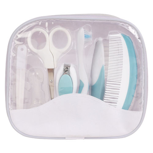 7 Pcs bebê Grooming Kit Enfermagem Nail Clippers Seguro Comb Escova Scissor Set para o bebê