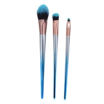 7 pcs Conjunto de Pincéis de Maquiagem Azul Preto Gradiente Lidar Com Sombra Lip Powder Ferramentas de Maquiagem Cosméticos Escova Kits