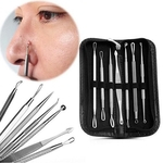 7 Pcs / Set Blackhead Remover Acne Extractor Ferramenta Kit Remoção Nariz Rosto Cuidados com a pele