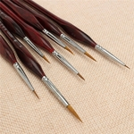 7 Pçs/set Profissional Escovas de Prego Sable Cabelo Pintura Conjunto de Pincel Miniatura Manicure Nail Art Linhas Pintura Pen Pincel Ferramenta Kits