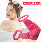 70CM Silicone Voltar Bath Shower Body Wash Belt Toalha de banho Escova esfoliante corporal