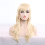 70cm Women's Heat Resistant Hair Blonde Long Curly Full Wig