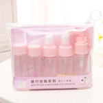 7Pcs Clear Empty Spray Bottle Travel Containers Plastic Bottles with Lotion Pump