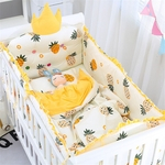 7pcs Cotton Crib Lençois Padrão Kit Desenhos animados do bebê da cama conjunto 120 * 65 centímetros
