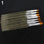 7Pcs Professional UV Gel Brush Pen Nail Art DIY Pintura Drawing Brush Sets