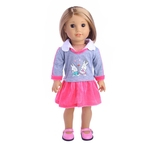 8 cores de roupa vestido de princesa para Dolls Fit 43 centímetros roupas e acessórios para bonecas de 18 polegadas