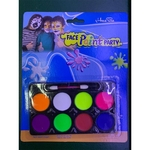 8 cores luminosas face do corpo cor pintura de rosto pintado pintura do Pen Crianças conjunto não tóxico lavável