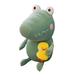 8 Inch Crocodile Plush Toy Animal Recheado com pato amarelo