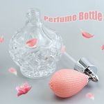 80 ml rosa vintage claro vidro de perfume cyrstal frasco curto atomizador presente