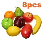 8PCS Lifelike Artificial Fruit Fruit Kitchen Falso Display Home Food Decor
