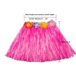8pcs Plastic Grass Skirt colorido cintura ajustável Hula Saia de atividades do partido