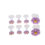 8x Daisy Flower Shape Silicone Toe Separators Spacers para Nail Art Pedicure